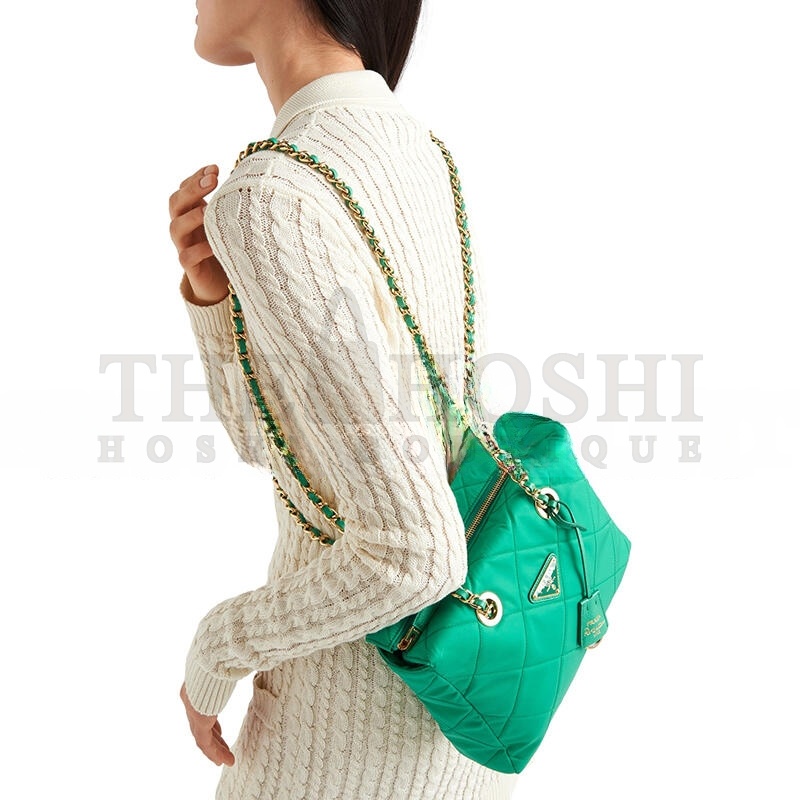 Pra*a RE-EDITION MAIZE YELLOW 1995 CHAÎNE RE-NYLON TOTE BAG 1BG468 (25*23*8cm) Master Quality