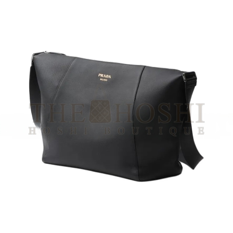 Pra*a LOGO-STAMP LEATHER SHOULDER BAG 2VH177 (30*27.5*14cm) Master Quality