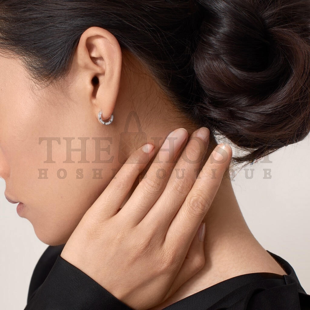 Ca*t1er LOVE 18K WHITE GOLD, D1am0nd EARRING, PAVED WITH D1am0ndS B8301424 Master Quality