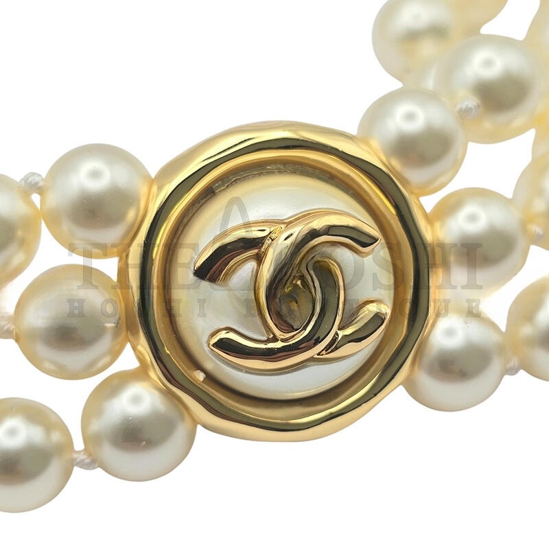 Ch**el CC FAUX PEARL GOLD CHOKER ABE253 Master Quality