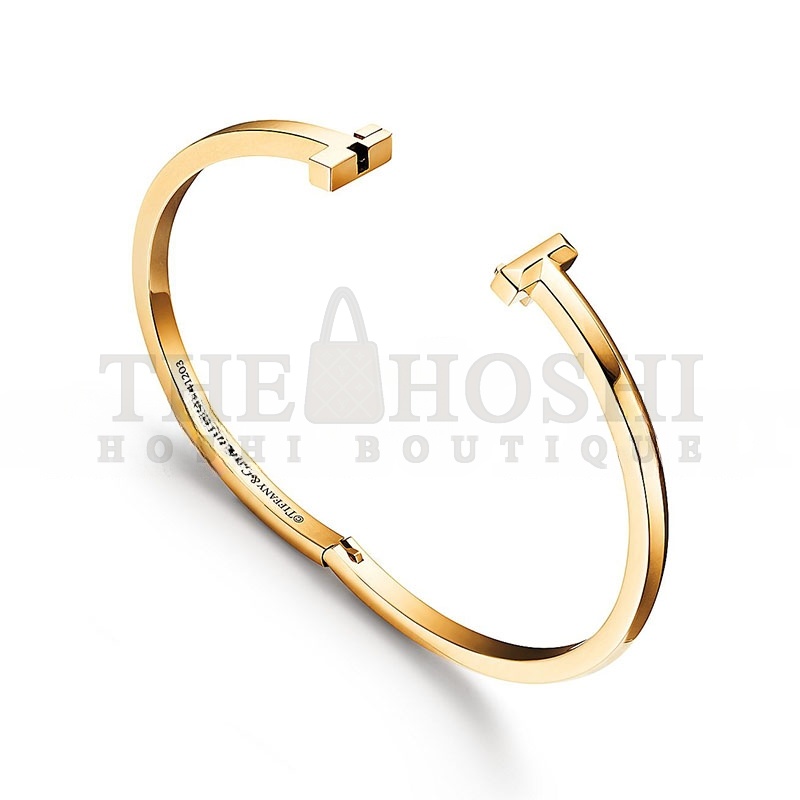 T*f*ny T1 NARROW HINGED BANGLE IN YELLOW GOLD 67794257 Master Quality