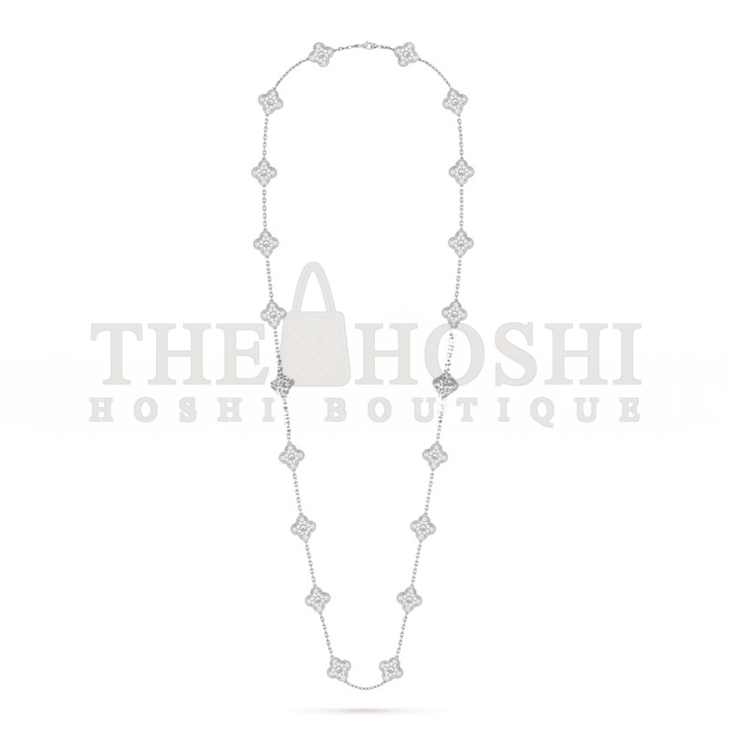 V*n Cl**f ARPELS VINTAGE ALHAMBRA LONG NECKLACE, 20 MOTIFS VCARA43300 Master Quality