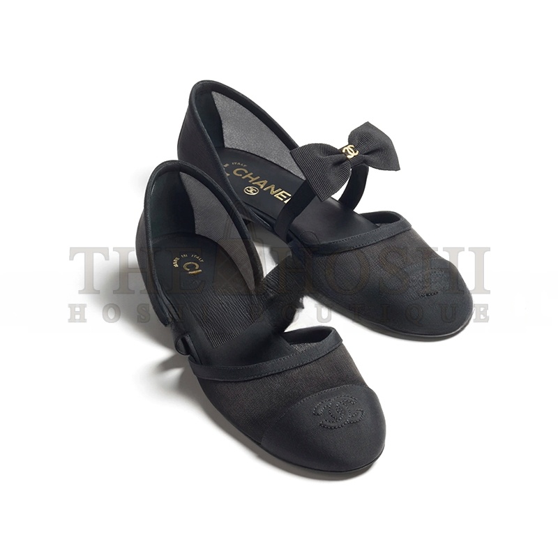 Ch**el MARY JANES MESH &amp; GROSGRAIN G46701 Master Quality