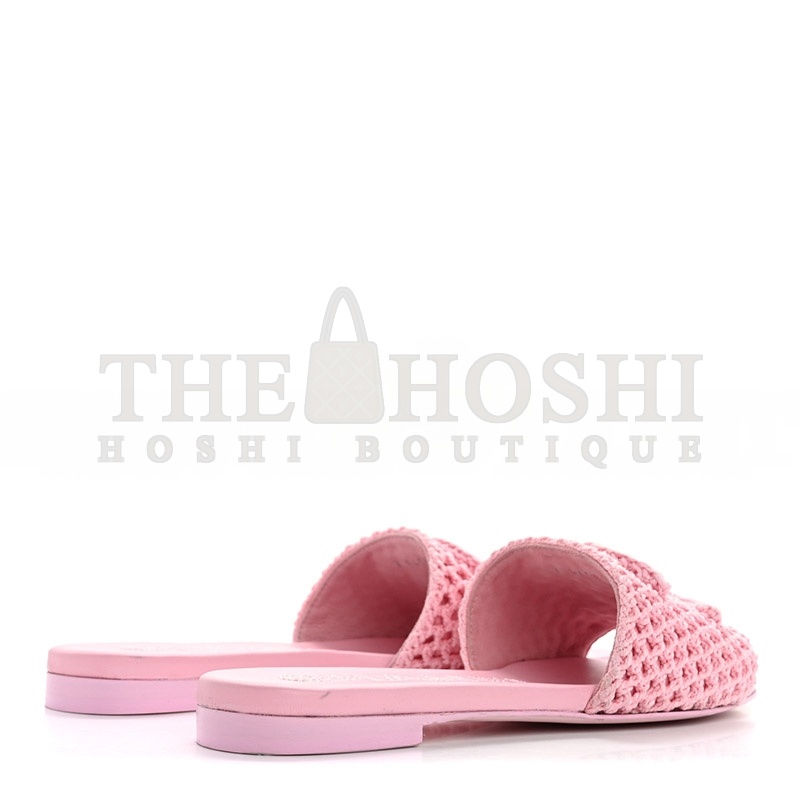 Ch**el CROCHET CC MULES SANDALS 36.5 ROSE Master Quality