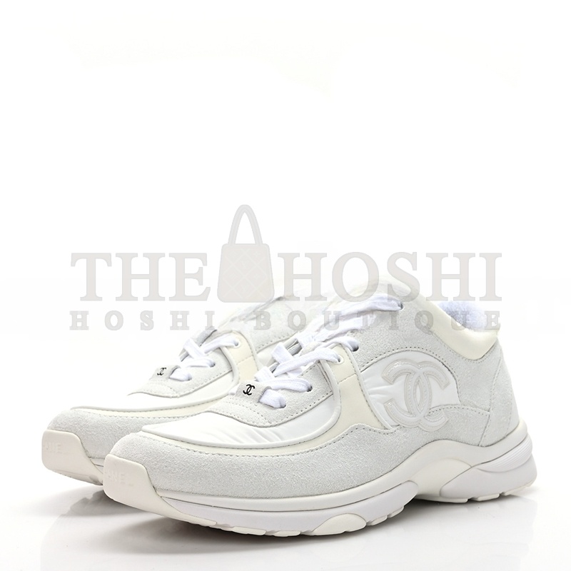 Ch**el SUEDE CALFSKIN FABRIC CC SNEAKERS 1245759 Master Quality