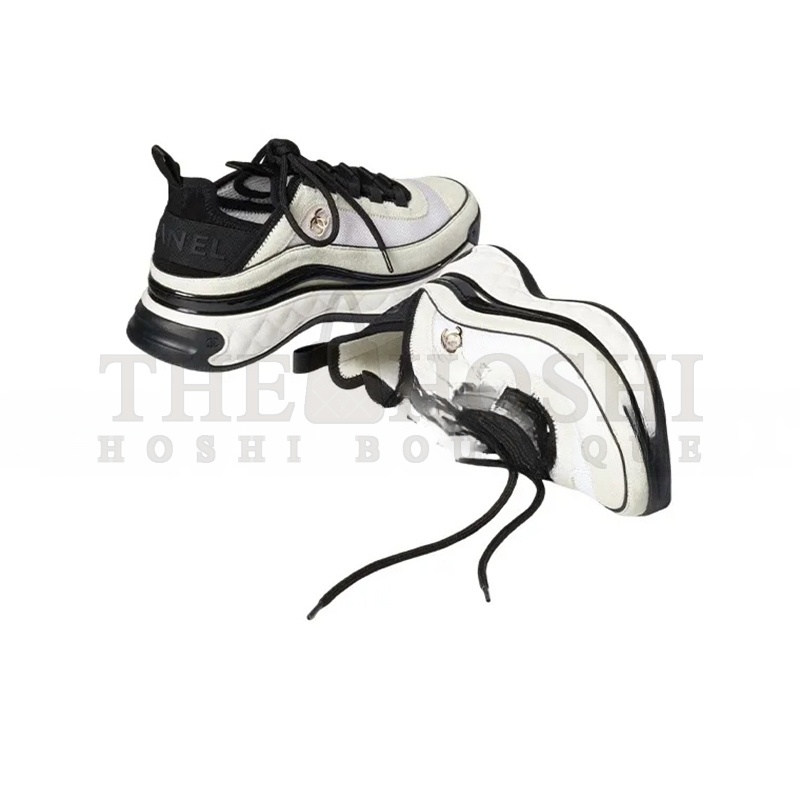 Ch**el SNEAKERS FABRIC &amp; SUEDE CALFSKIN WHITE G39070 Y56144 0Q241 Master Quality