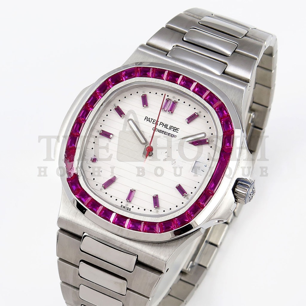Pat*k Phi1i*pe NAUTILUS EDITION WHITE DIAL PURPLE D1am0ndS BEZEL ON 40MM WATCH 5711P Master Quality