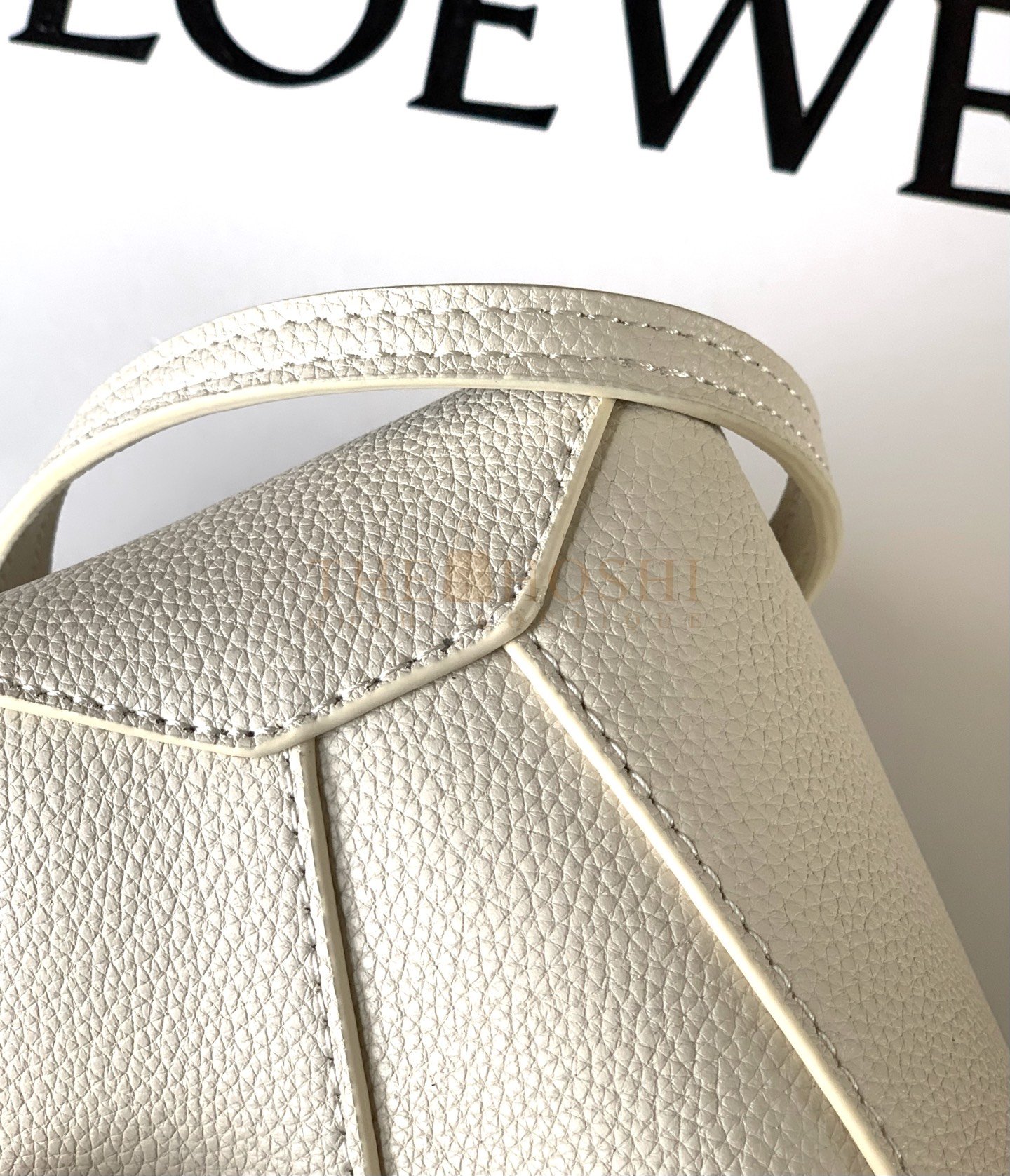 L0ew* LW Puzzle Mini 2.0 Calfskin Bag S062208 18×12.5×8 cm Cloud White